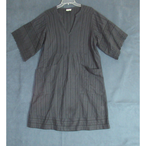 Wrap London Dress Womens 10 Gray Crochet Dark Romance Whimsigoth Grunge Shift - Picture 1 of 9